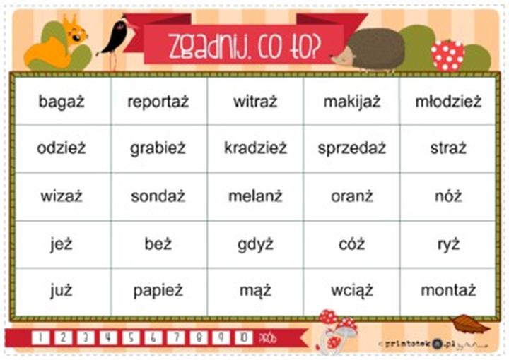 Odkryj Top 7 słów kończących się na „o”