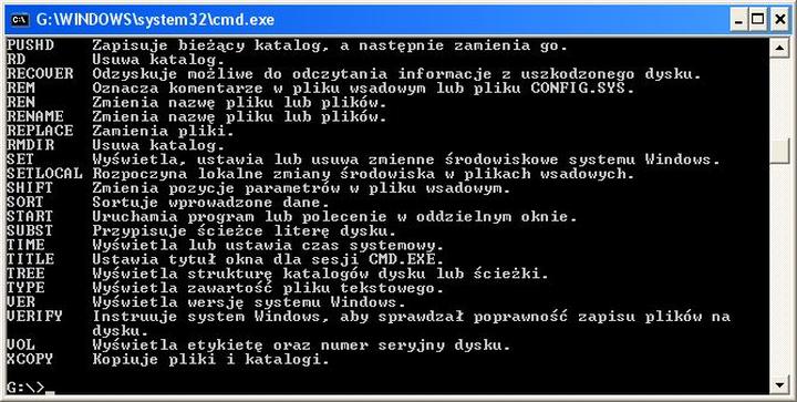 Popularne polecenia Windows i Linux
